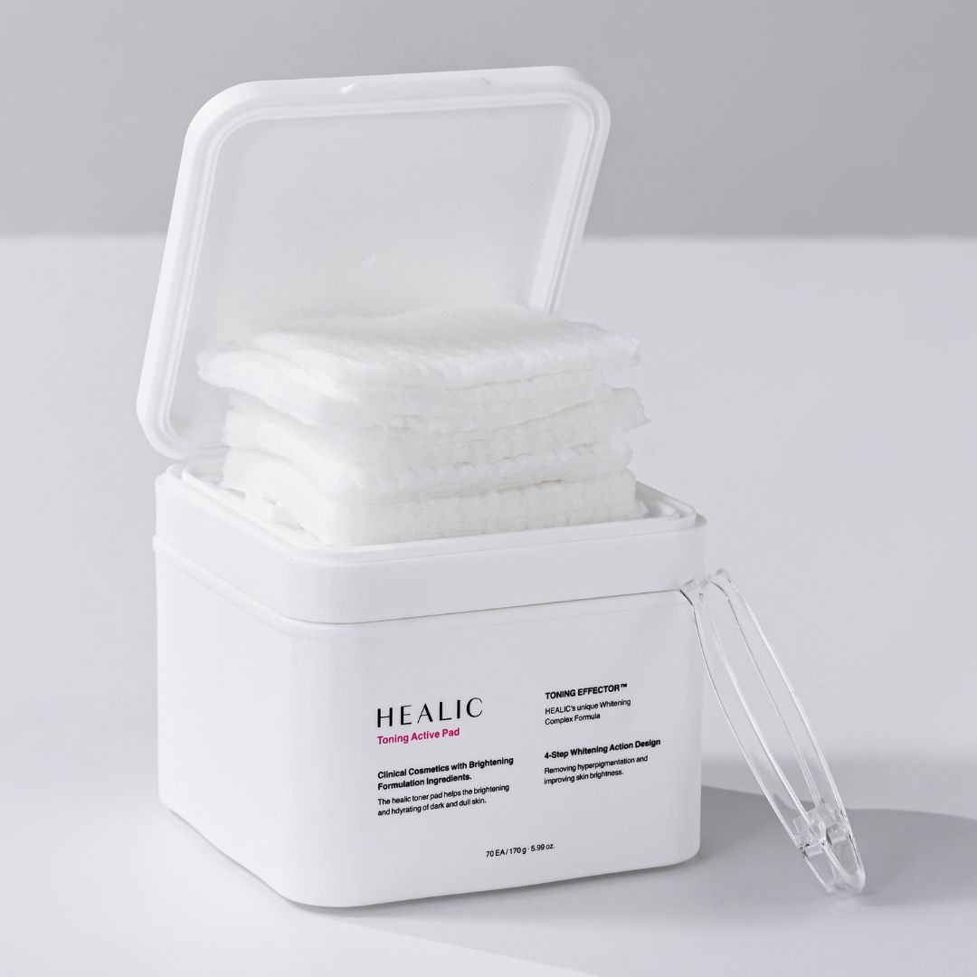 HEALIC Toning Active Pads  Exfoliating Whitening Moisturizing with Tranexamic Acid, Niacinamide